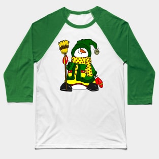 Christmas Snowman Baseball T-Shirt